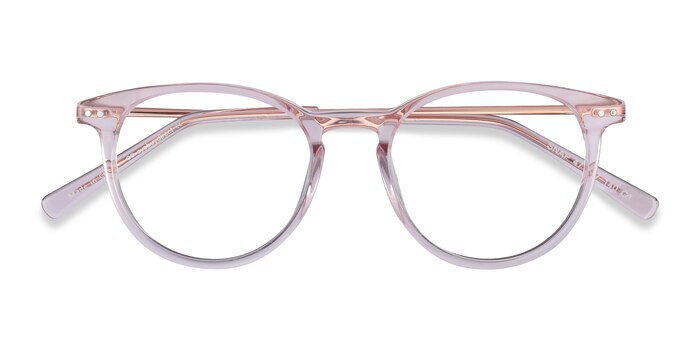 Pink Snap -  Lightweight Acetate, Metal Eyeglasses