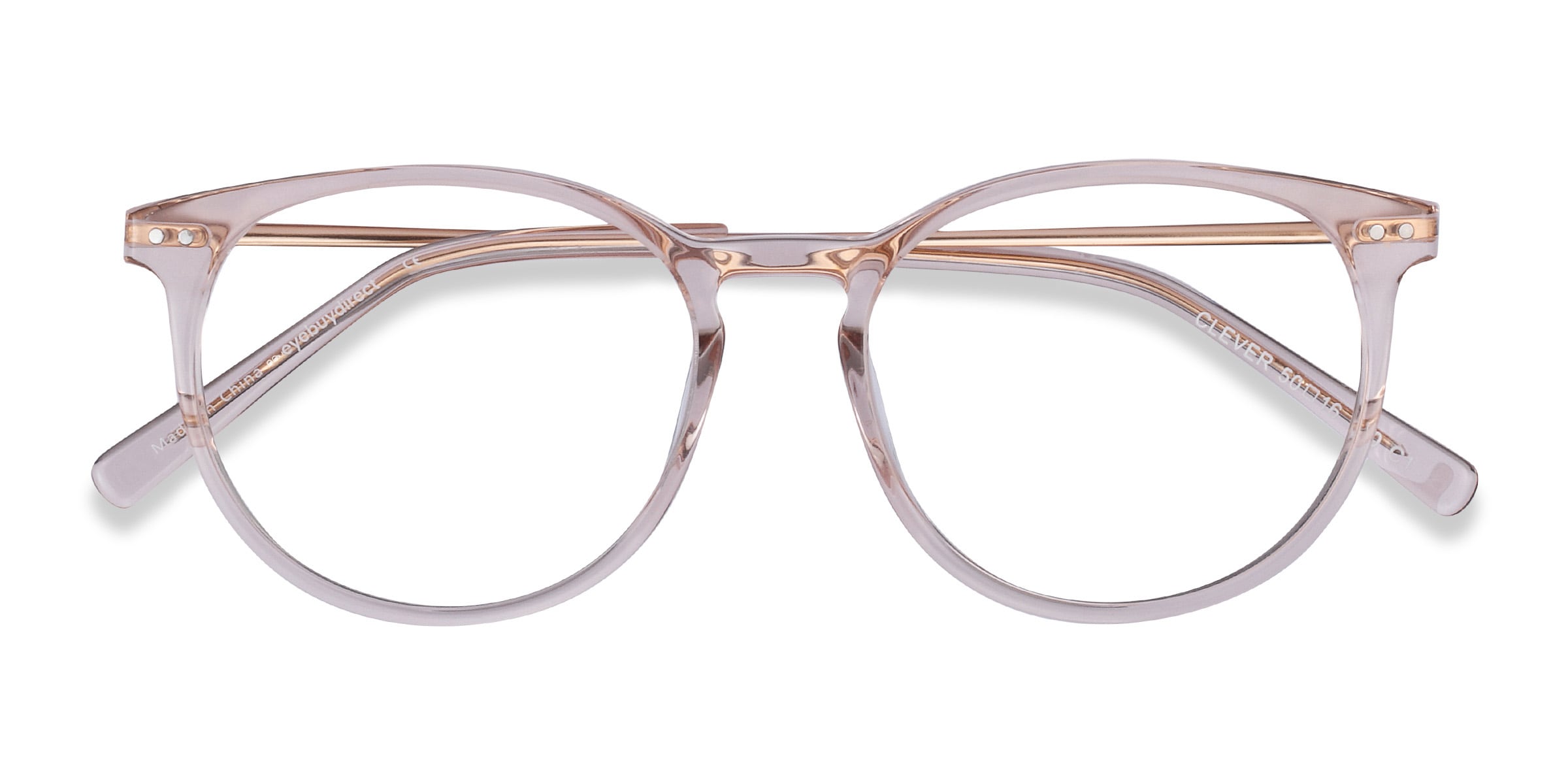 Clever Round Pink Full Rim Eyeglasses | Eyebuydirect Canada