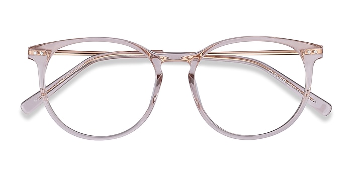 Pink Clever -  Lightweight Acetate, Metal Eyeglasses