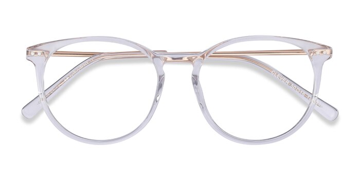 Clear Clever -  Lightweight Acetate, Metal Eyeglasses