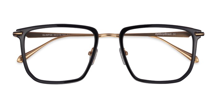 Black gold Glimpse -  Fashion Acetate, Metal Eyeglasses