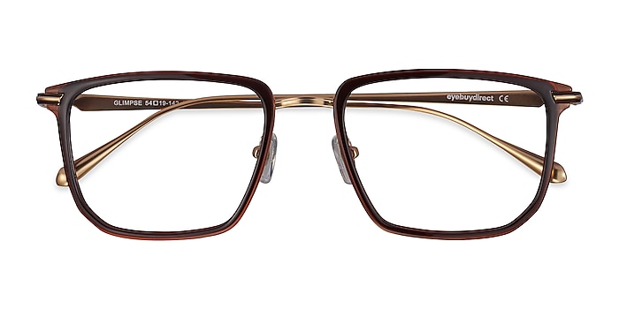 Brown gold Glimpse -  Fashion Acetate, Metal Eyeglasses