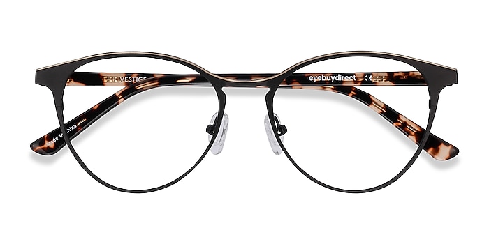 Black & Tortoise Vestige -  Acetate, Metal Eyeglasses
