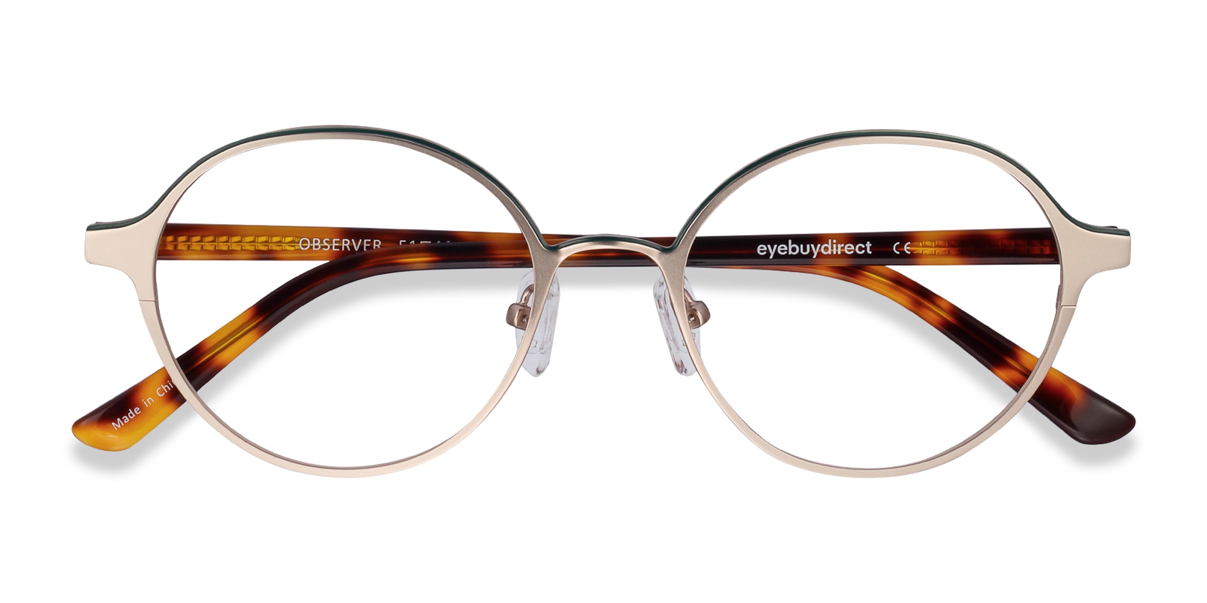 Monture De Lunettes WQ 45 - Ovale Brun/blanc/bronze - Acétate Et Métal - Taille Unisexe