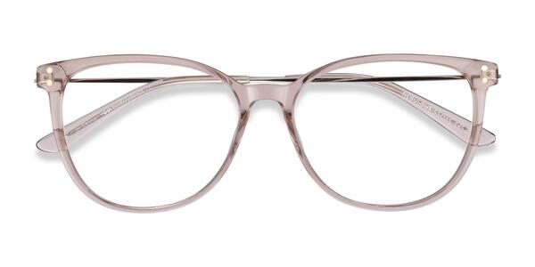 Clear Brown Nebulous -  Acetate-metal Eyeglasses