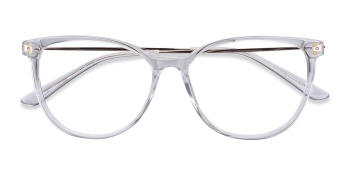 Clear Nebulous -  Lightweight Acetate, Metal Eyeglasses