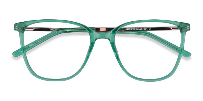 Emerald Green Aroma -  Fashion Acetate, Metal Eyeglasses