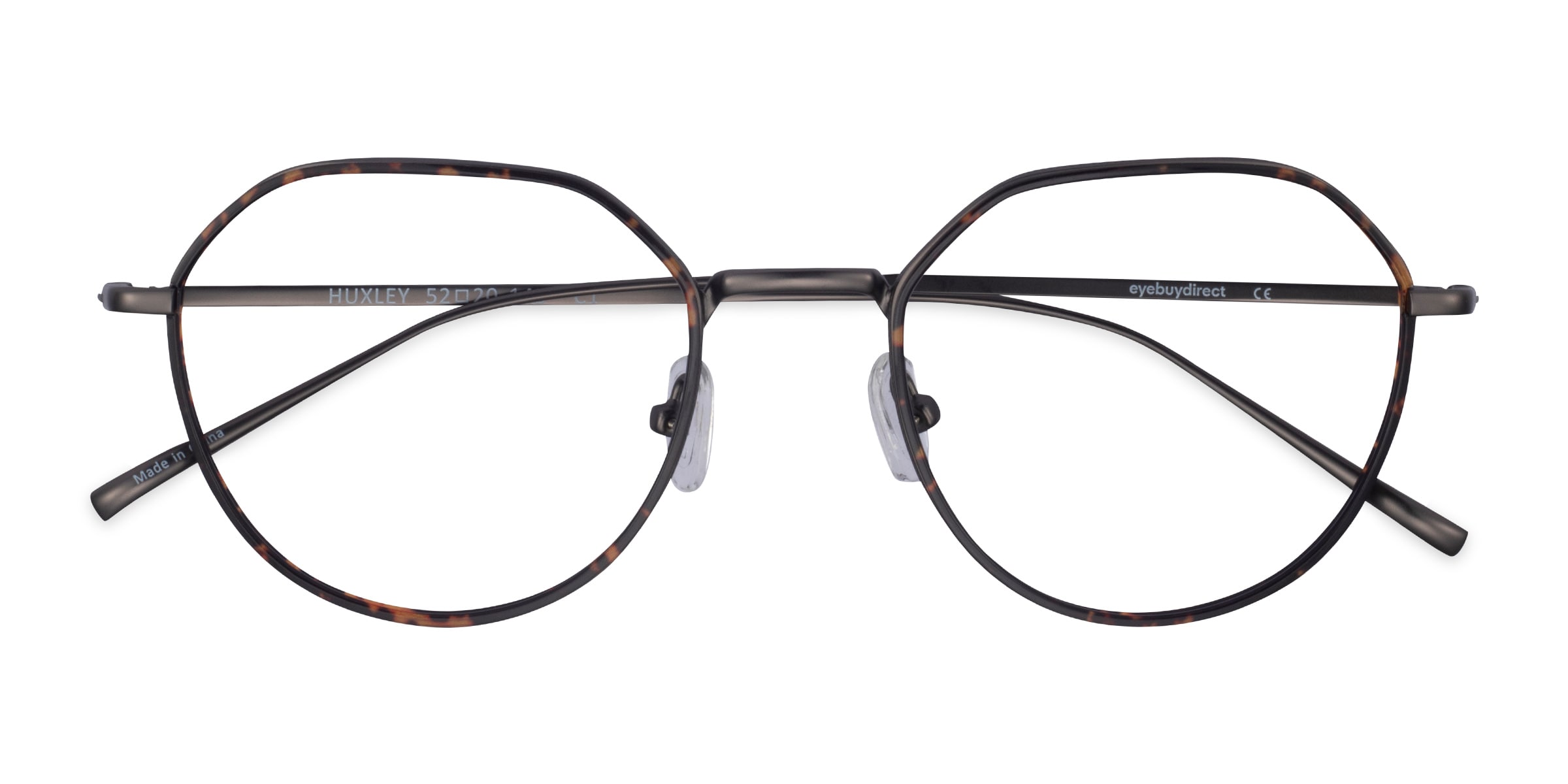 Huxley Geometric Tortoise Gunmetal Full Rim Eyeglasses | Eyebuydirect