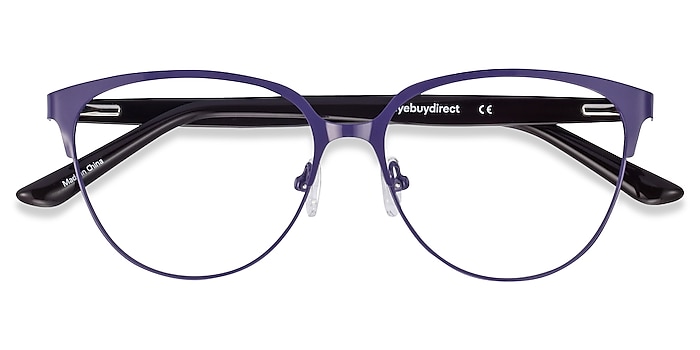 Purple & Leopard Marigold -  Fashion Acetate, Metal Eyeglasses