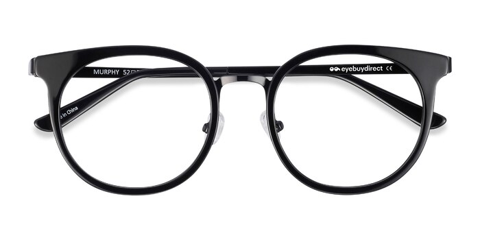 Black Murphy -  Vintage Acetate, Metal Eyeglasses