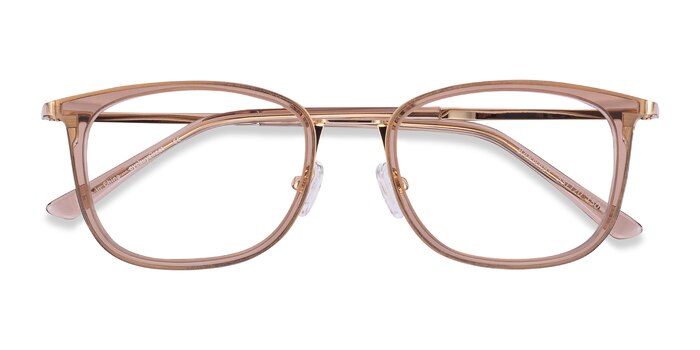 Clear Brown Barnaby -  Colorful Acetate, Metal Eyeglasses