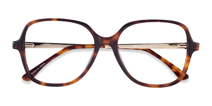Progressive Eyeglasses Online with Largefit, Square, Full-Rim Acetate/ Metal Design — Corey in Tortoise/black/coffee by Eyebuydirect - Lenses Included
