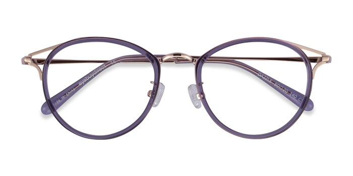 Purple Dazzle -  Colorful Acetate, Metal Eyeglasses