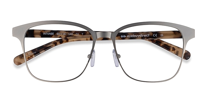 Matte Silver Tortoise Intense -  Geek Acetate, Metal Eyeglasses