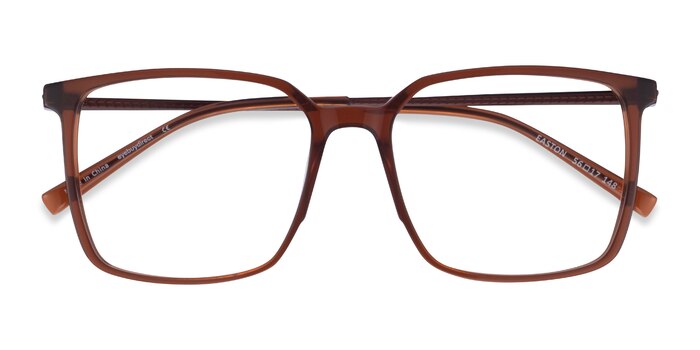 Clear Brown Easton -  Geek Acetate, Metal Eyeglasses