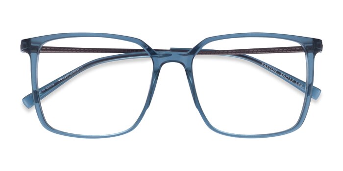 Clear Blue Easton -  Geek Acetate, Metal Eyeglasses