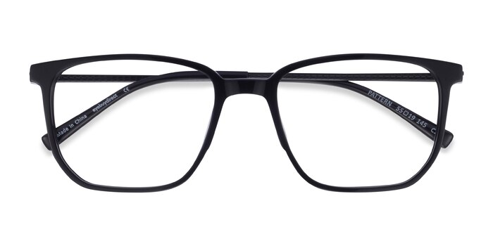 Pattern Rectangle Black Glasses for Men | EyeBuyDirect