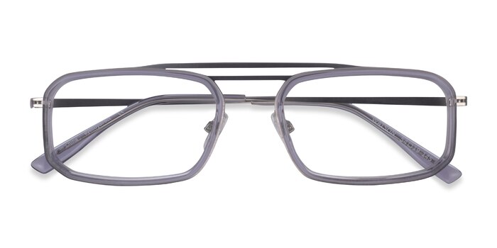 Clear Gray  Silver Watson -  Acetate Eyeglasses