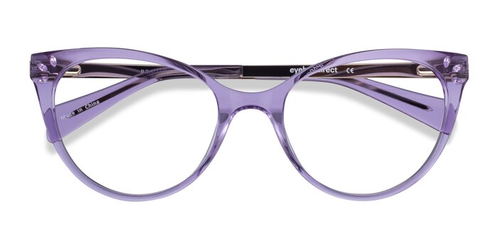 Clear Purple Beauty -  Colorful Acetate, Metal Eyeglasses