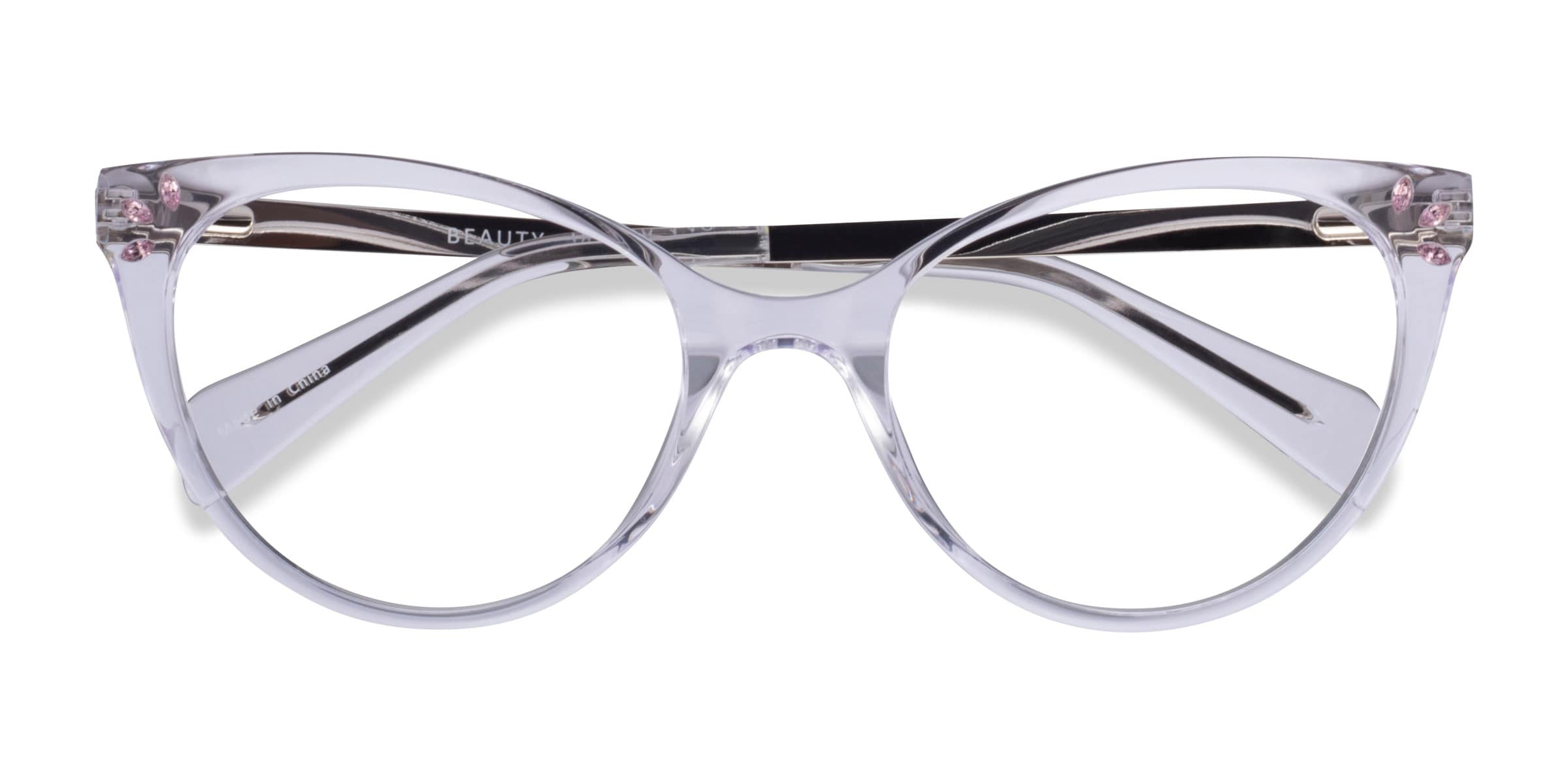 Black and clear store cat eye glasses