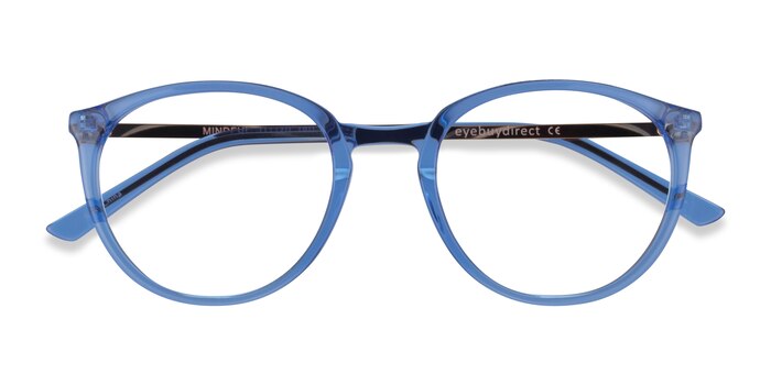 Clear Blue  Gold Mindful -  Acetate Eyeglasses