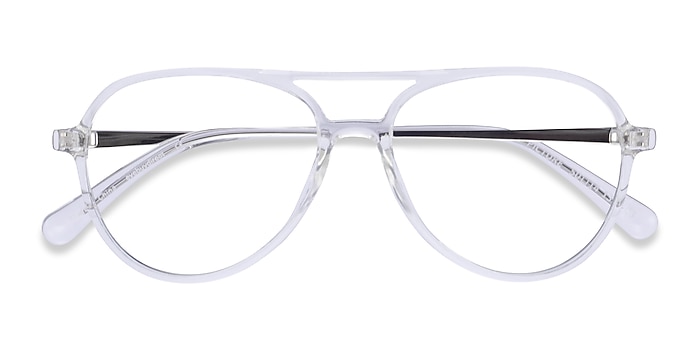 Clear & Silver Picture -  Plastic, Metal Eyeglasses