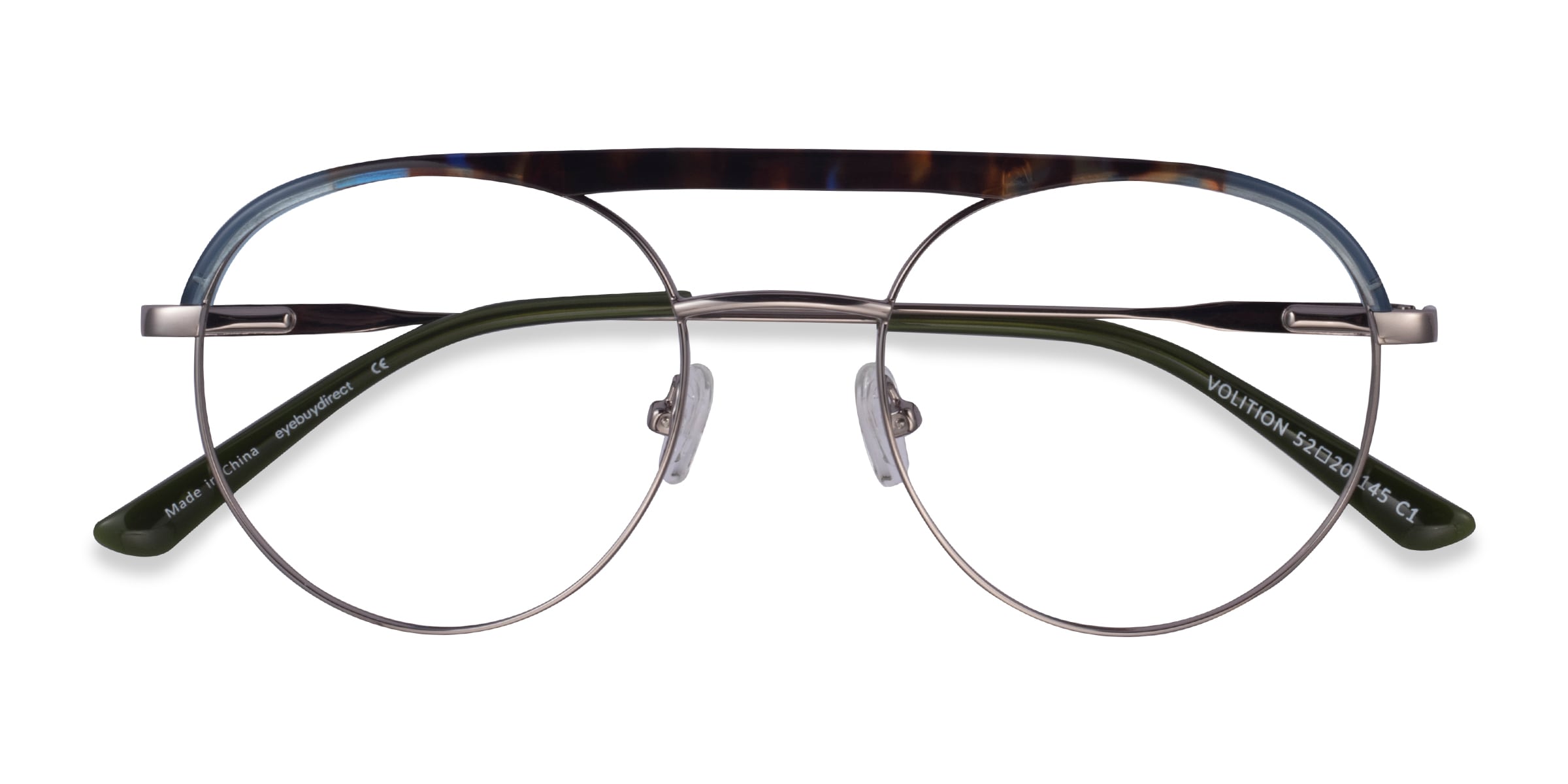 Unisex s aviator Gunmetal Tortoise Acetate Metal Prescription eyeglasses - Eyebuydirect s Volition 211$