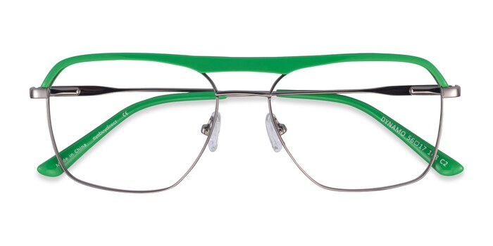 Green & Gunmetal Dynamo -  Acetate, Metal Eyeglasses