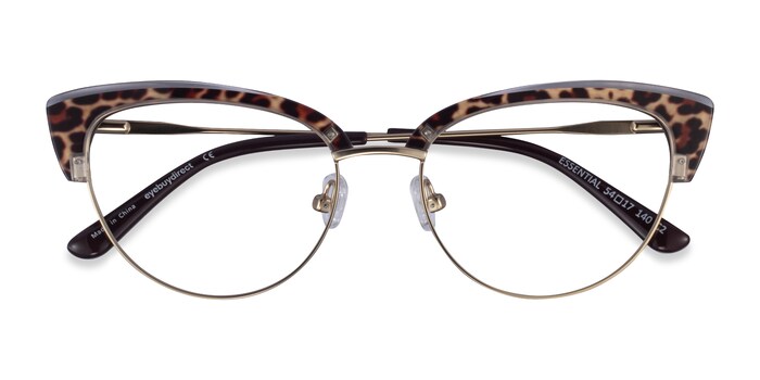 Essential Cat Eye Leopard & Gold Glasses for Women | Eyebuydirect