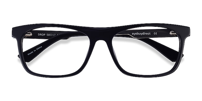 Dark Navy Silver Drop -  Acetate Eyeglasses