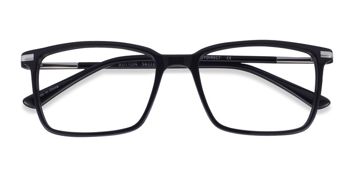 Black Button -  Acetate Eyeglasses