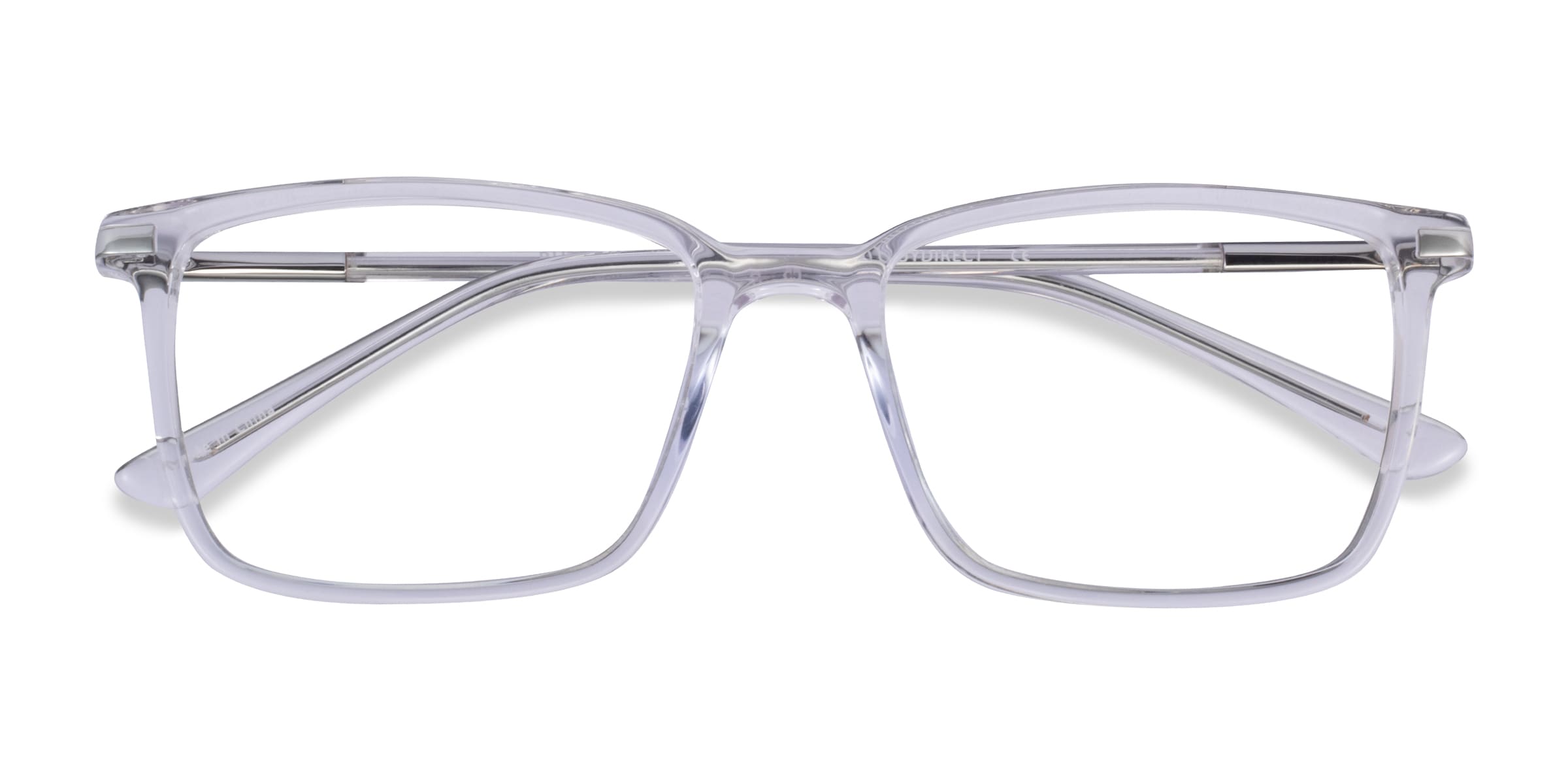 Button Rectangle Clear Glasses for Men |