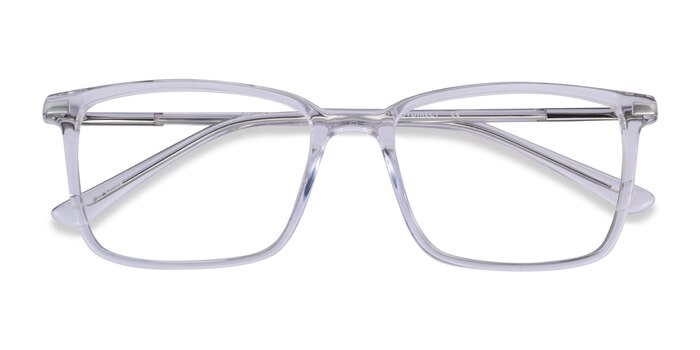 Button Rectangle Clear Glasses for Men | Eyebuydirect