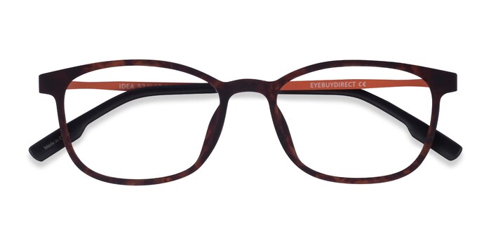 Matte Tortoise Orange Idea -  Plastic Eyeglasses