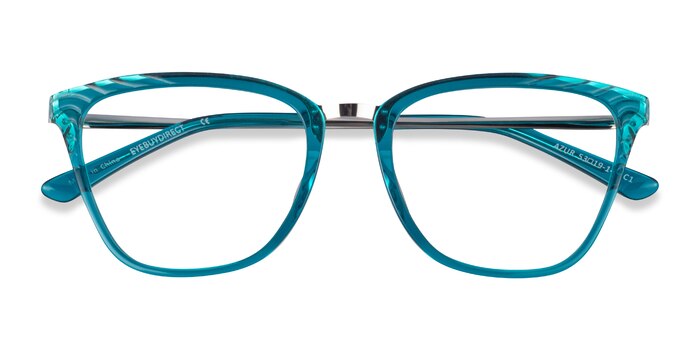Aqua Silver Azur -  Colorful Acetate Eyeglasses