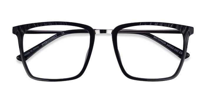 Metaphor Square Black Glasses for Men | Eyebuydirect