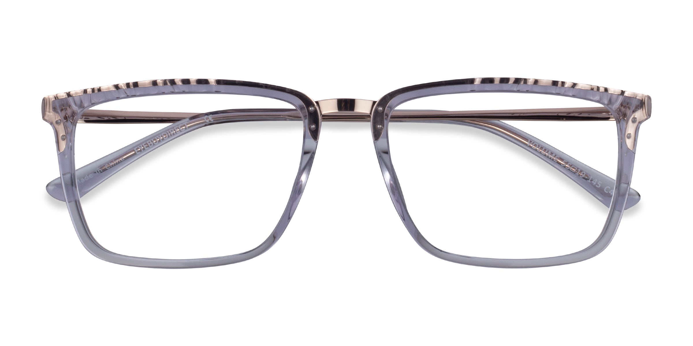 Volume Rectangle Clear Glasses for Men |