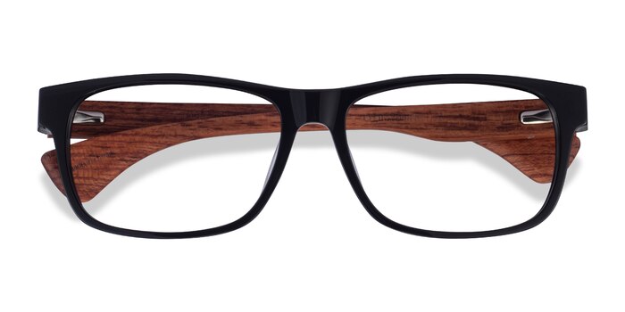 Black & Wood Taiga -  Acetate Eyeglasses