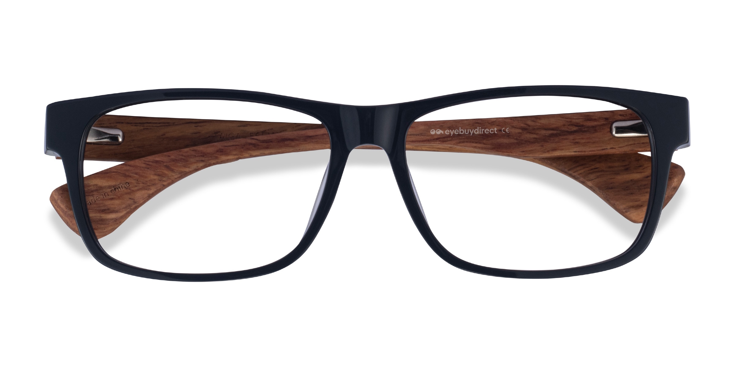 Mens wood 2024 frame glasses