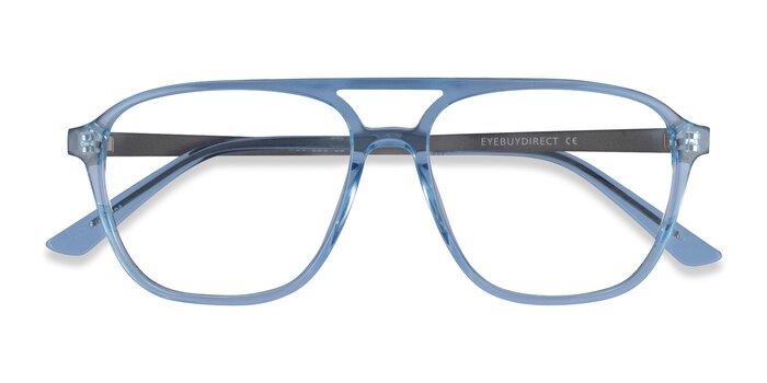 Clear Blue Metropolis -  Acetate Eyeglasses