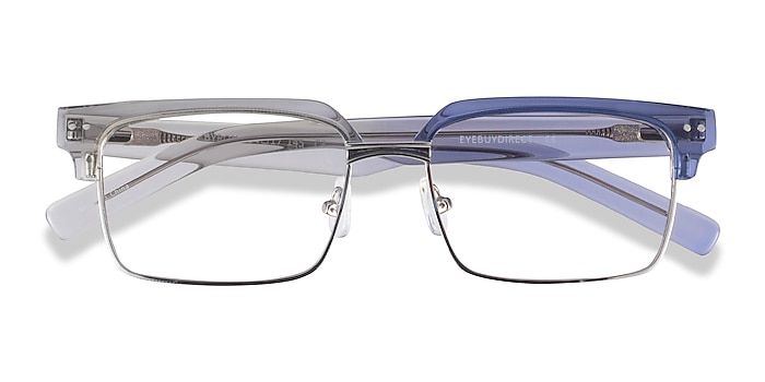 Clear Gray Silver Byron -  Acetate Eyeglasses