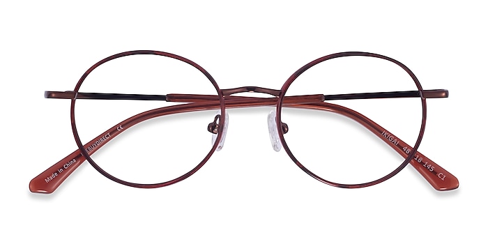 Clear Brown Red Copper Ikigai -  Acetate Eyeglasses