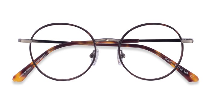 Ikigai Round Tortoise Gunmetal Full Rim Eyeglasses | Eyebuydirect