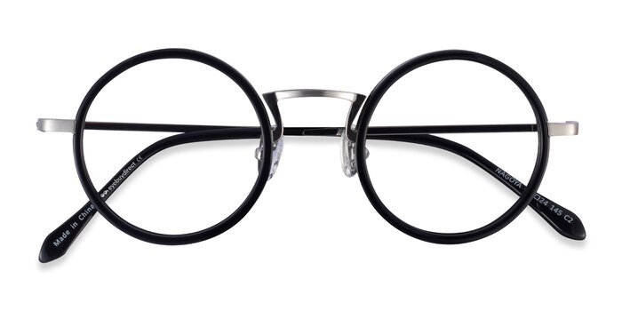 Black Silver Nagoya -  Acetate Eyeglasses