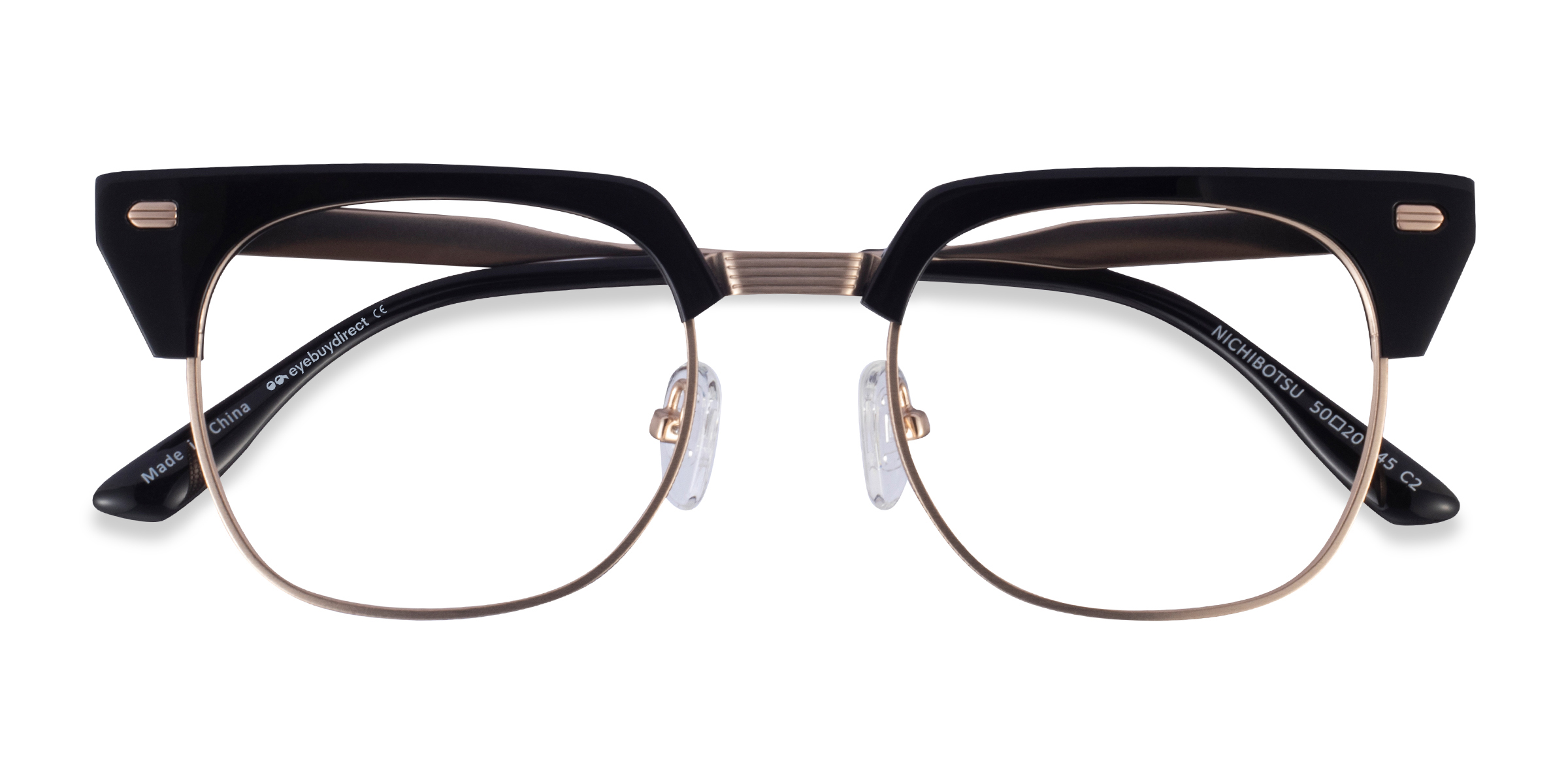 Unisex s browlineAcetate,Metal Prescription eyeglasses - Eyebuydirect s Nichibotsu