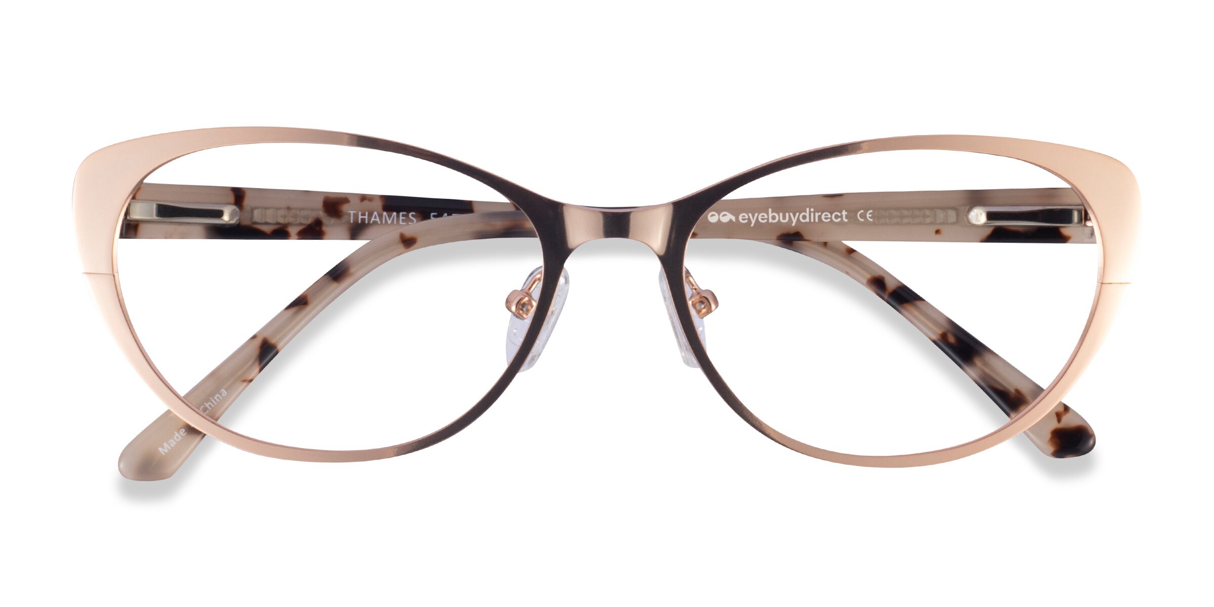 Thames Cat Eye Rose Gold Glasses for Women Eyebuydirect