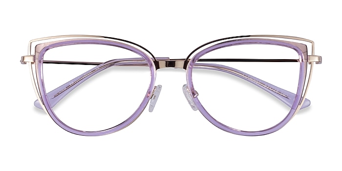 Clear Purple Gold Clarinet -  Acetate Eyeglasses