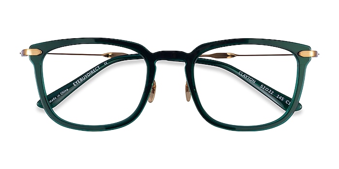 Dark Green Gold Clayton -  Acetate Eyeglasses