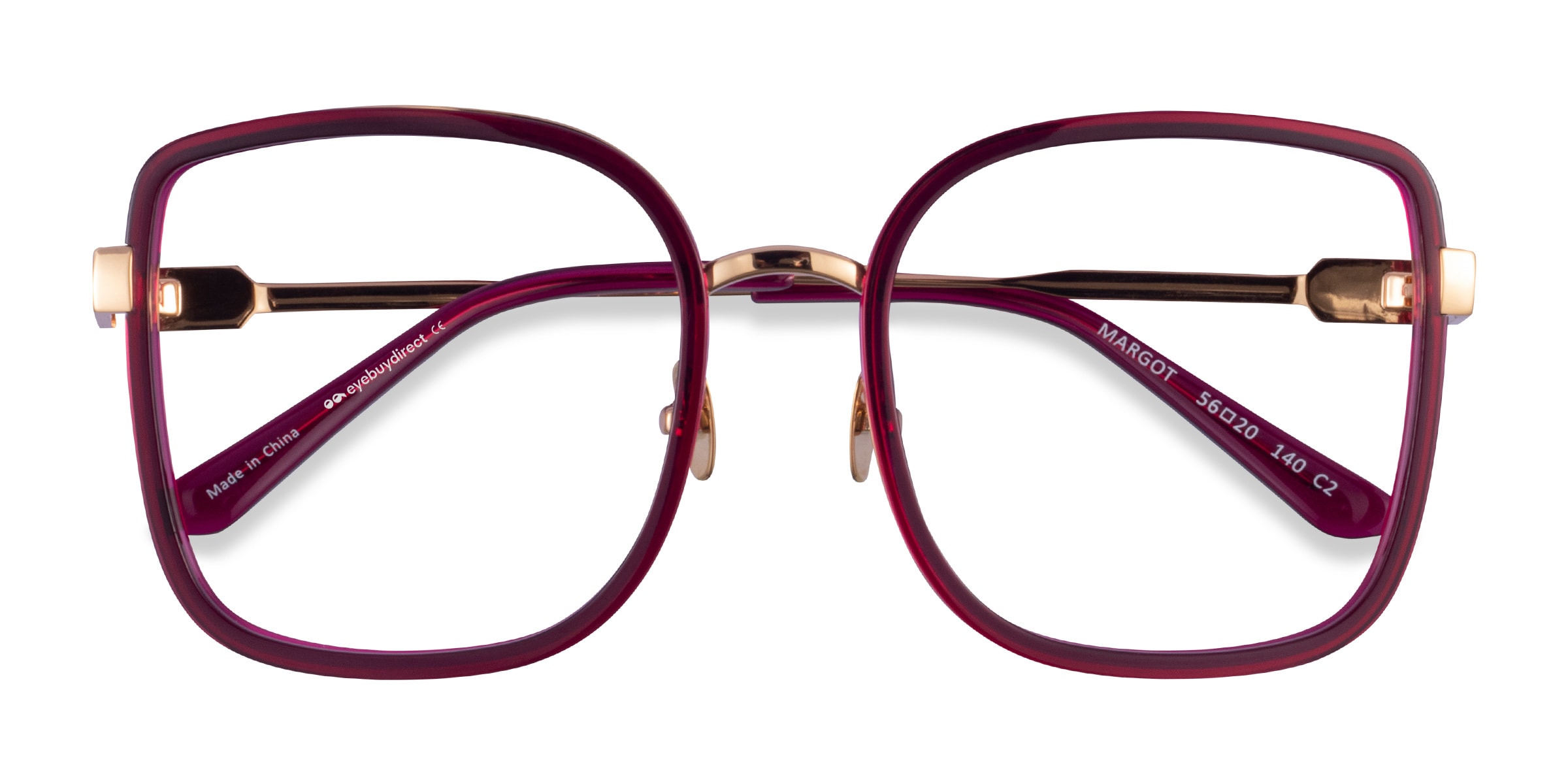 red and gold eyeglasses