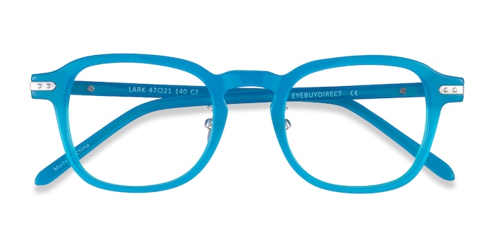 Lark Square Aqua Silver Full Rim Eyeglasses | Eyebuydirect